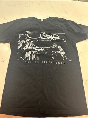 Black Graphic Crewneck T-Shirt - USHER The UR Experience TOUR